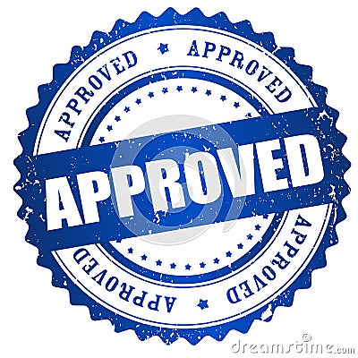 Approved stamp Stock Photo