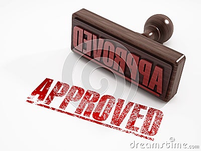 Approved stamp Stock Photo