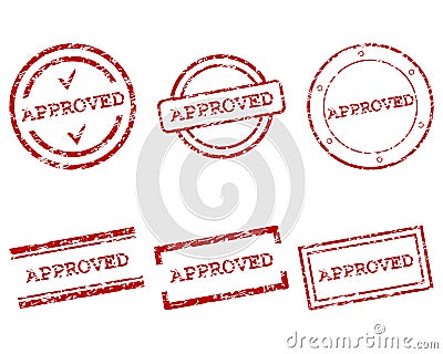 Approved stamps Vector Illustration