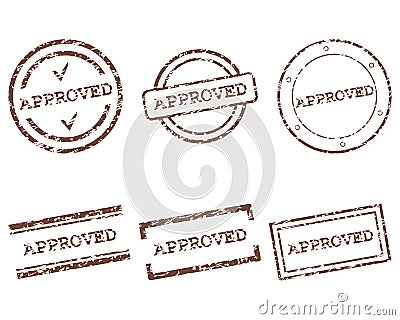 Approved stamps Vector Illustration