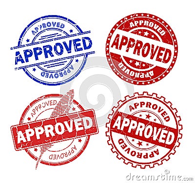 Approved stamps Stock Photo