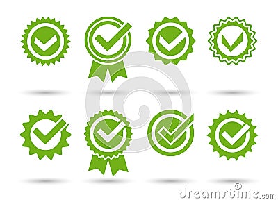 Approved tick stamps Vector Illustration