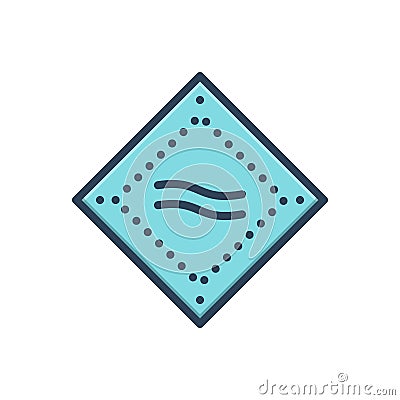 Color illustration icon for Approximate, approximately and equal Vector Illustration