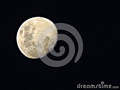 Approximate waning moon more than 40 times Stock Photo