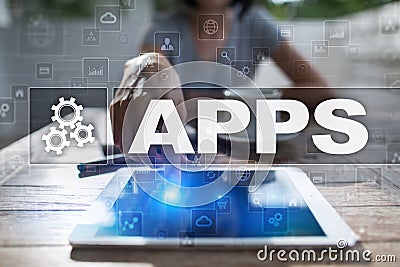 Apps development concept. Business and internet technology. Stock Photo