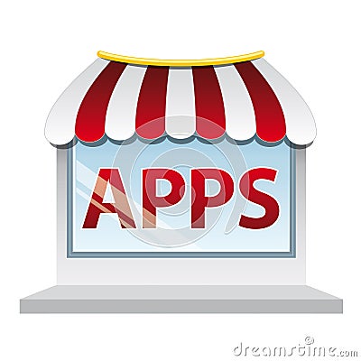 Apps shop window Vector Illustration