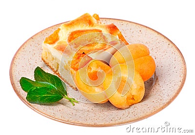 Apricot cake. Stock Photo