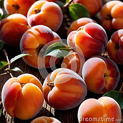 Apricot fresh raw organic fruit Stock Photo