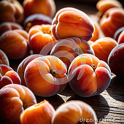 Apricot fresh raw organic fruit Stock Photo