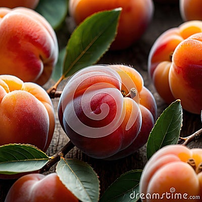 Apricot fresh raw organic fruit Stock Photo