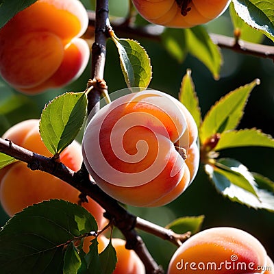 Apricot fresh raw organic fruit Stock Photo