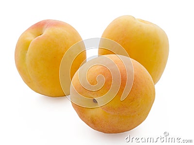 Apricots isolated on a white background Stock Photo