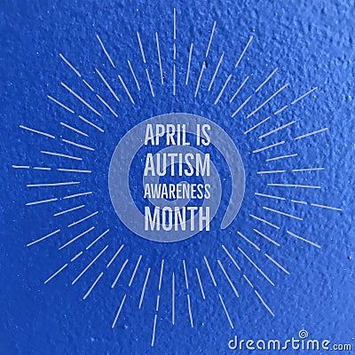 April is Autism Awareness Month Stock Photo