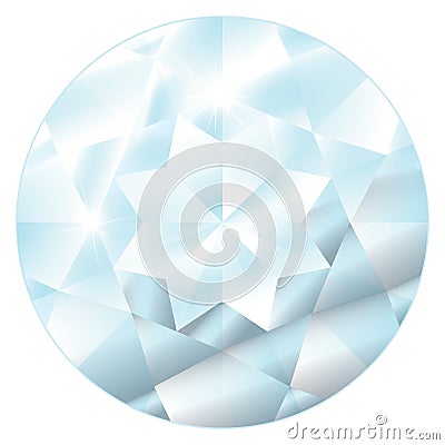 April Birthstone - Diamond Vector Illustration