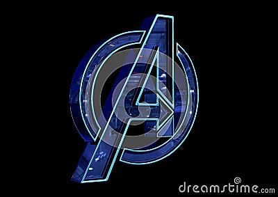 April 8, 2019, Brazil. Logo Avengers Endgame. Avengers Endgame is a film produced by Marvel Studios Editorial Stock Photo