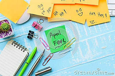 April fool`s day celebration concept. Stock Photo