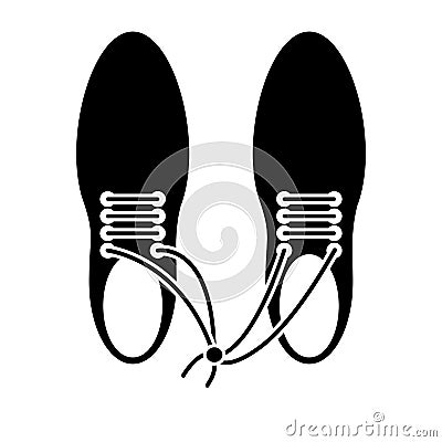 april fool shoelaces tied image pictogram Cartoon Illustration