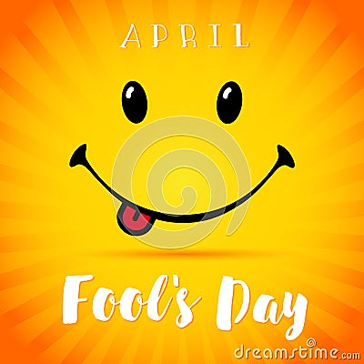April Fools Day smile Vector Illustration