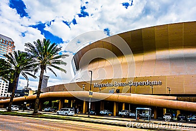 April 2017 New orleans LA - Mercedes-Benz Superdome home stadium Editorial Stock Photo