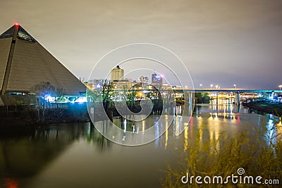 April 2015 - Panoramic view of the Pyramid Sports Arena in Memph Stock Photo