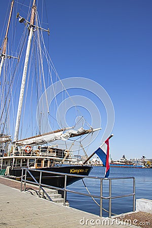 Port of Gdynia Poland. The port in Gdynia with a view of yachts. Editorial Stock Photo