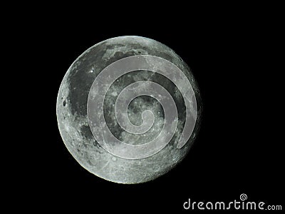 Full Paschal April Moon in night sky Stock Photo