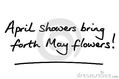 April showers bring forth May flowers Stock Photo