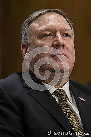 DC: MIKE POMPEO SECRETARY OF STATE CONFIRMATION HEARING Editorial Stock Photo