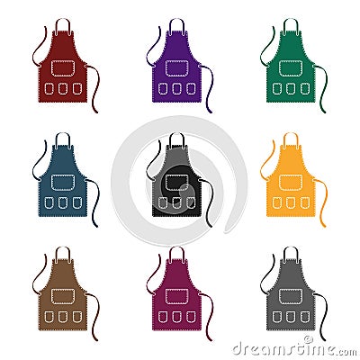 Apron of a hairdresser with pockets.Barbershop single icon in black style vector symbol stock illustration web. Vector Illustration