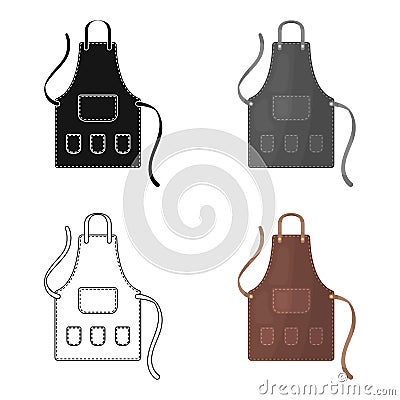 Apron of a hairdresser with pockets.Barbershop single icon in cartoon style vector symbol stock illustration web. Vector Illustration