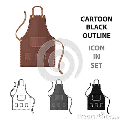 Apron of a hairdresser with pockets.Barbershop single icon in cartoon style vector symbol stock illustration web. Vector Illustration