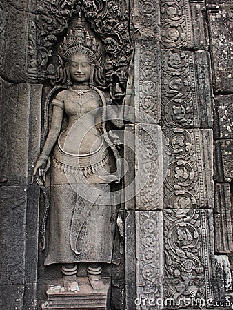 Apsara at Angkor Stock Photo