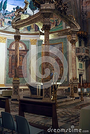 Basilica of the Holy Cross in Jerusalem in Rome, Italy Editorial Stock Photo