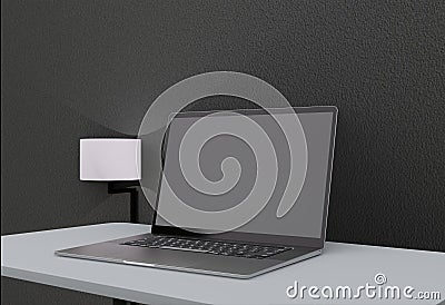 aptop ,computer ,desktop ,web ai ui ux ,chatbot application ,login signin premium elegant black background Stock Photo