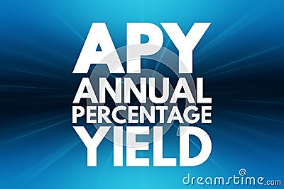 APY - Annual Percentage Yield acronym, business concept background Stock Photo