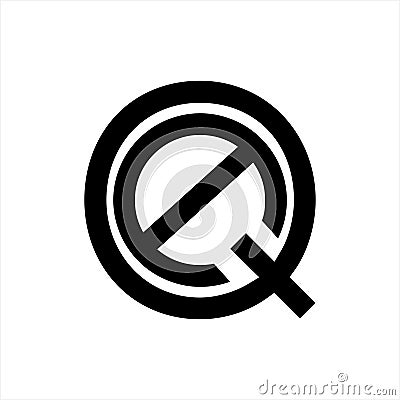 AQ, QA initials geometric company logo Vector Illustration