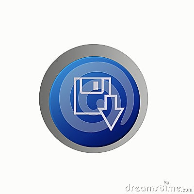 Aqua Button - Save Stock Photo