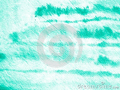 Aqua Dotted Stripes. Blue Paintbrush Stains. Stock Photo