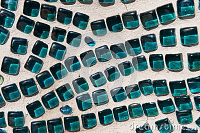 Aqua Glass Mosaic Texture Stock Photo