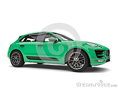 Aqua green modern SUV Editorial Stock Photo