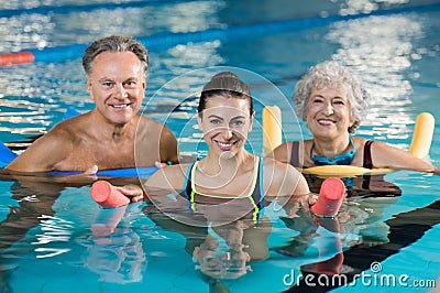 Aqua gym class Stock Photo