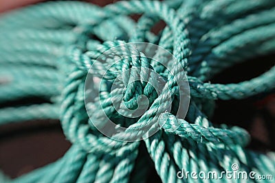 Aqua rope Stock Photo