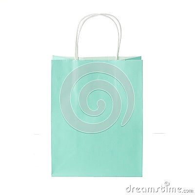 Aqua shopping bag Stock Photo