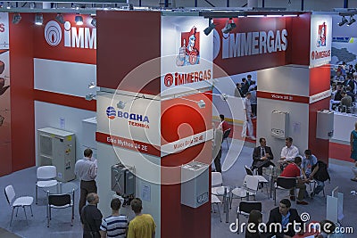 Aqua-Therm trade exhibition in Kiev, Ukraine Editorial Stock Photo