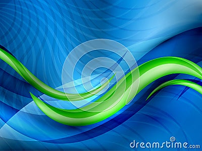 Aqua waves abstract background Vector Illustration