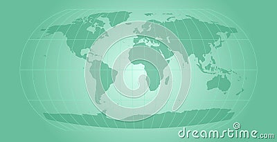 Aqua world map Vector Illustration