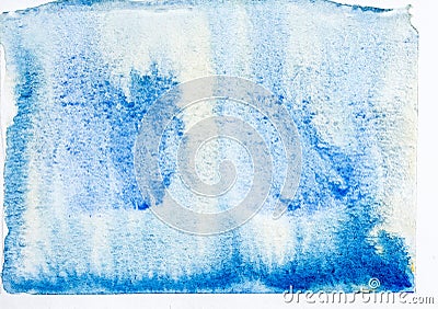 Aquamarine abstraction in watercolor Stock Photo