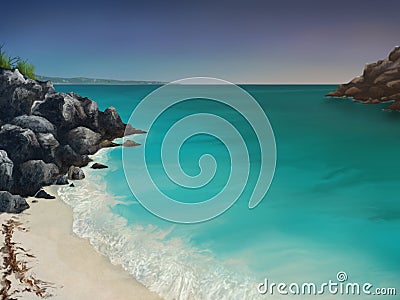 Aquamarine Bay Stock Photo