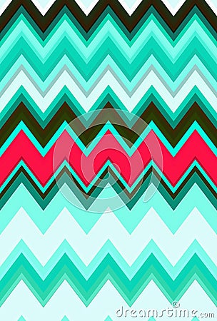 Aquamarine chevron zigzag turquoise pattern. seagreen sky Stock Photo