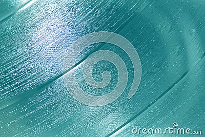 Aquamarine shiny abstract vinyl record background texture with shades of blue ice, opal blue and turquoise Stock Photo